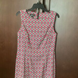 Alyx Pink and White Geometric Midi Dress